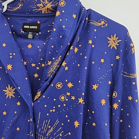 Room Service Pajamas Womens S 2 Piece Set Viral Whimsigoth Moon Star Celestial - Picture 2 of 7